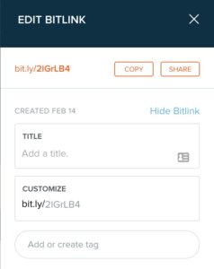 Track your Bitly link