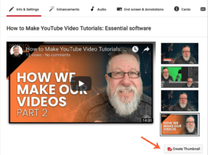 video tutorials for YouTube: creating a thumbnail