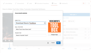 video tutorials for YouTube- making a YouTube card