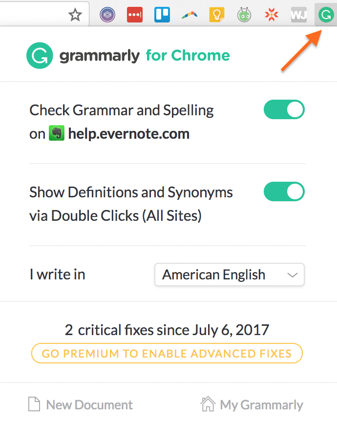useful browser extensions-- Grammarly